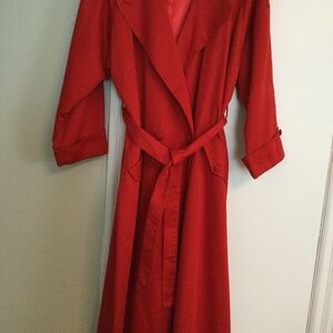 Woman’s XL Red Vintage Trench Coat